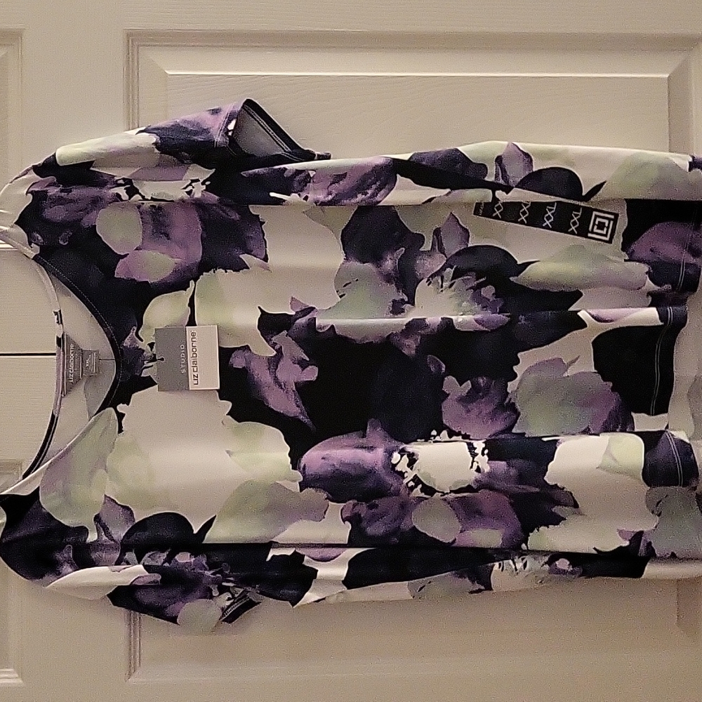 Lavender floral blouse